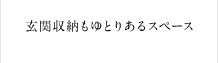 玄関収納もゆとりあるスペース